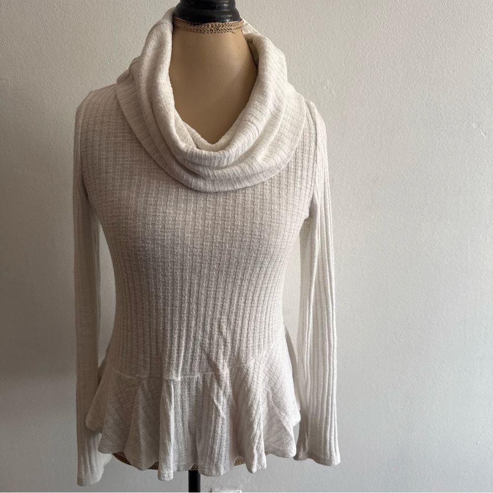 Maeve Ivory Cowl Neck Sweater